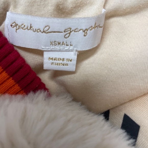 NEW Spiritual Gangster Furry Crop Jacket Rainbow NWOT - Picture 7 of 14